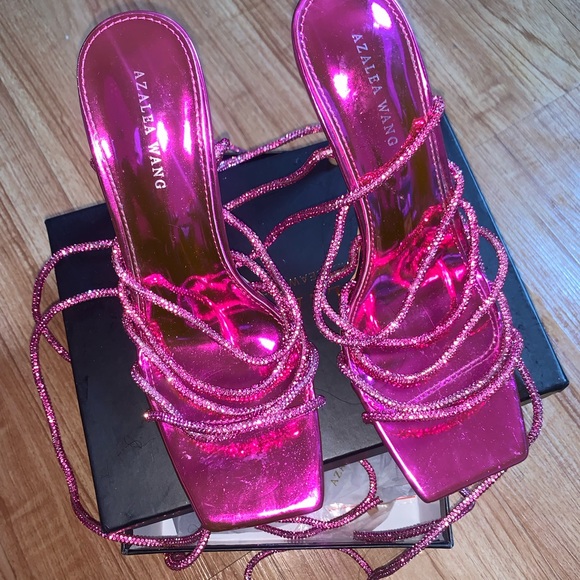 AZALEA WANG STATION SEXY TIE UP STILETTO SANDAL - Picture 7 of 9